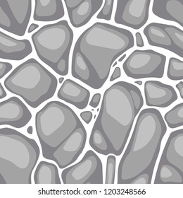 Cobblestone Pavement Texture, Seamless Vector Pattern.