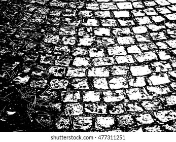 Cobblestone paving texture