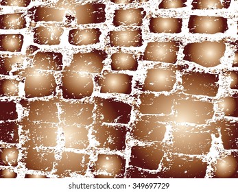 Cobblestone paving texture in color gradient 