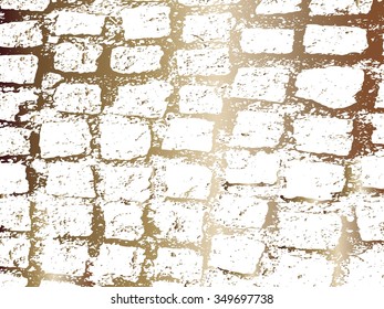 Cobblestone paving texture in color gradient 