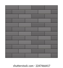 Cobblestone road with mosaic blocks. Stone tiles texture for city pavement. Cartoon top view of pave pattern isolated on white. Sidewalk concept