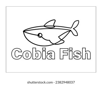 cobia fish coloring pages for kids.