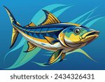 A Cobia fish vector illustration