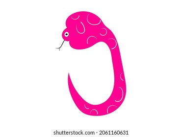 
cobra animal with a j-shaped position. vector illustration