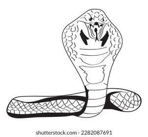 cobra animal monochrome style icon