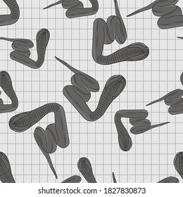 Cobra Animal Seamless Vector Pattern Design Background
