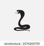 Cobra animals with a black outline on it vector graphic

