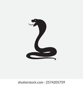 Cobra animals with a black outline on it vector graphic
