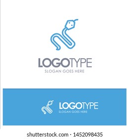 Cobra, Blue Outline Logo Place for Tagline