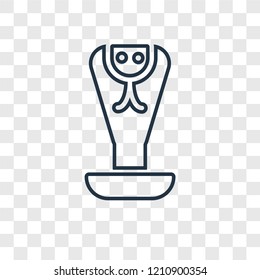 Cobra concept vector linear icon isolated on transparent background, Cobra concept transparency concept in outline style