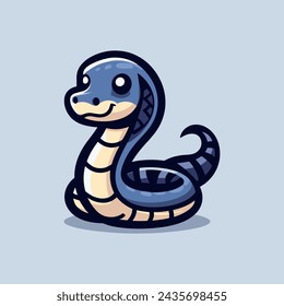 Cobra Cute Mascot Logo Illustration Chibi Kawaii is awesome logo, mascot or illustration for your product, company or bussiness