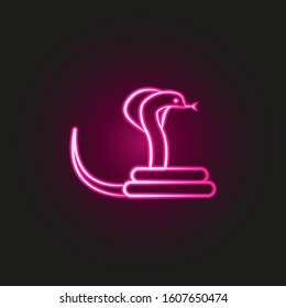 cobra desert neon style icon. Simple thin line, outline vector of desert icons for ui and ux, website or mobile application
