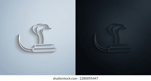 cobra desert paper icon with shadow effect vector illuistration design