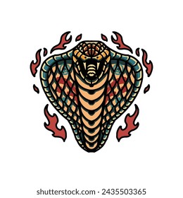 Cobra Flame: Tattoo Decoration, Stickers, and T-shirts