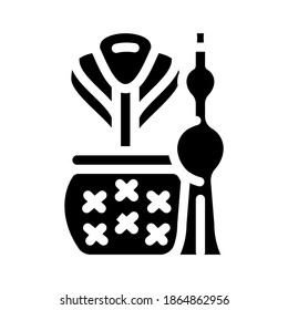 cobra and flute glyph icon vector. cobra and flute sign. isolated contour symbol black illustration