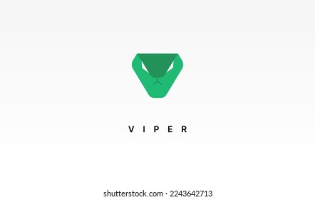 Cobra head with negative space on white background. Snake head design. Vector illustration.