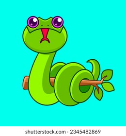 Cabeza de Cobra con espacio negativo sobre fondo blanco. Diseño de cabeza de serpiente. Ilustración vectorial.