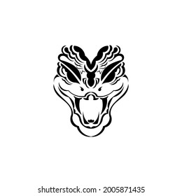 Cobra head. Vector illustration for use as print, poster, sticker, logo, tattoo, emblem and other.