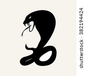 Cobra icon in black color ,vector illustration