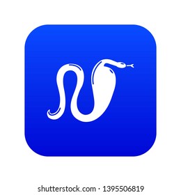 Cobra icon blue vector isolated on white background