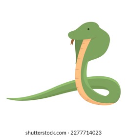 Cobra icon cartoon vector. King snake. Head face
