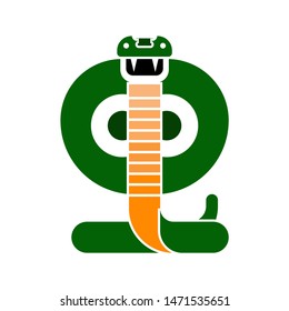 cobra icon. flat illustration of cobra - vector icon. cobra sign symbol