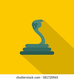 Cobra icon. Flat illustration of cobra vector icon for web