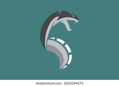 cobra icon logo vector illustration. suitable for sport logo,  company, foundation, corporate and organization logo.