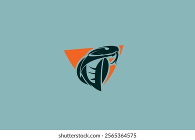 cobra icon logo vector illustration. suitable for sport logo,  company, foundation, corporate and organization logo.