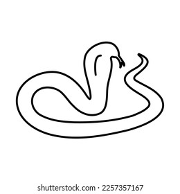 cobra icon on white background, vector illustration.