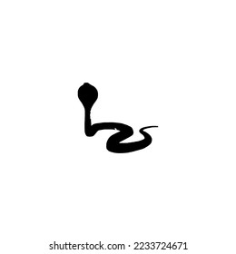 Cobra icon. Simple style reptiles science poster background symbol. Cobra brand logo design element. Cobra t-shirt printing. Vector for sticker.