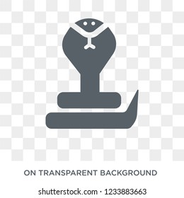 Cobra icon. Trendy flat vector Cobra icon on transparent background from india collection. 
