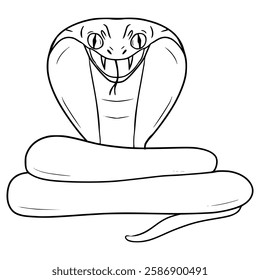 cobra illustration hand drawn outline vector