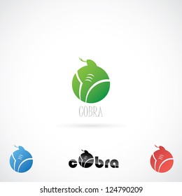 Cobra label - vector illustration