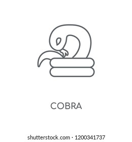 Cobra linear icon. Cobra concept stroke symbol design. Thin graphic elements vector illustration, outline pattern on a white background, eps 10.