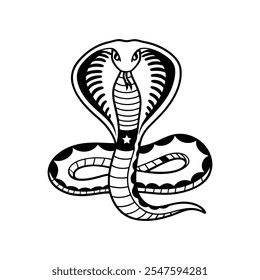 Logo de cobra, silueta de serpiente, Vector de serpiente