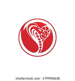 Cobra Logo Vorlage Design in einem Dreieck. Vektorgrafik.

