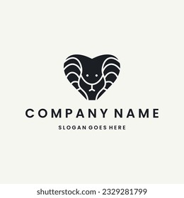 Cobra Logo vector design template black logo and white background