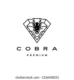 cobra logo vector icon illustration in diamond shape	