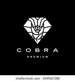 cobra logo vector icon illustration in diamond shape