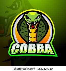 Cobra mascot esport logo design