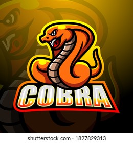 Cobra mascot esport logo design