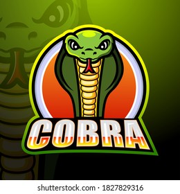 Cobra mascot esport logo design