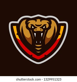 Cobra mascot logo gaming vector template