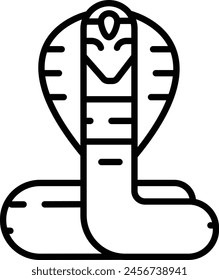 Cobra outline icon vector illustration