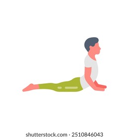 Cobra Pose Flat Icons, ilustração de vetor