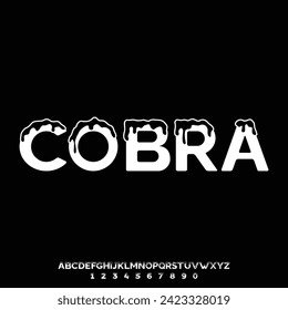 cobra retro typeface, victorian vintage display font vector alphabet set