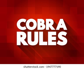 Cobra Rules cita textual, fondo de concepto