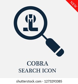 Cobra search icon. Editable Cobra search icon for web or mobile.