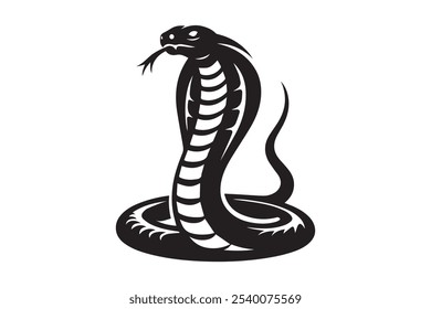 Cobra silhueta Vetor Illustration é um estilo de arte vetorial simples